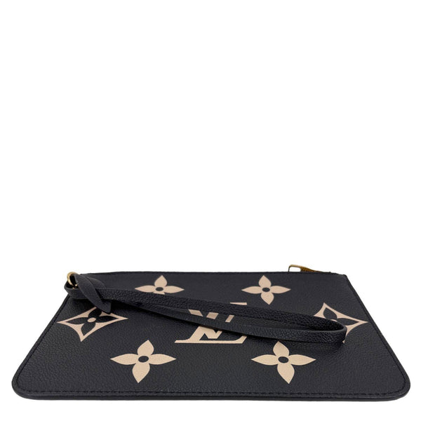 LOUIS VUITTON Monogram Empreinte Leather Bicolor Wristlet Black