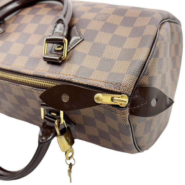 LOUIS VUITTON Speedy 30 Damier Ebene Satchel Bag Brown
