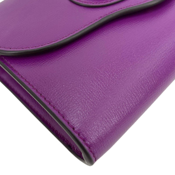 GUCCI Horsebit 1955 Web Mini Leather Shoulder Bag Purple 724713