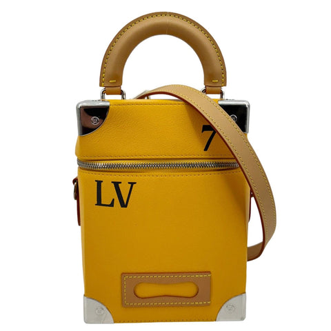 LOUIS VUITTON Vertical Box Trunk Leather Shoulder Bag Yellow