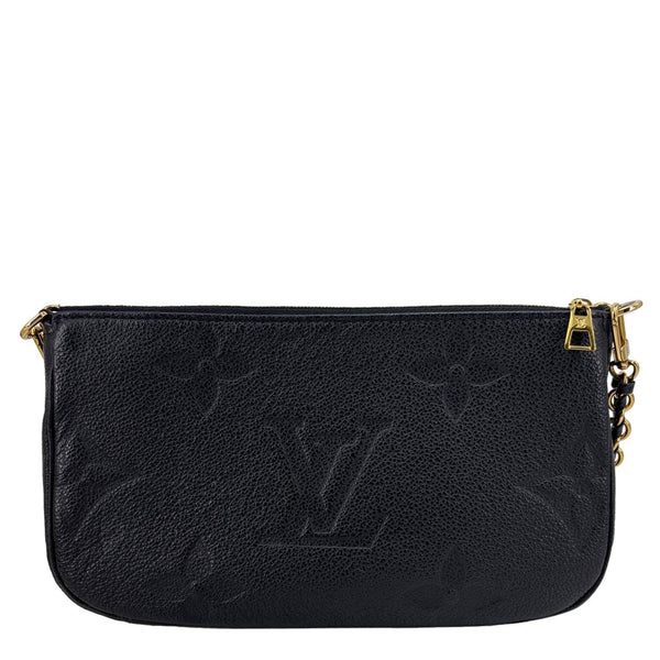 LOUIS VUITTON Multi Pochette Accessoires Monogram Empreinte Leather Crossbody Bag Black