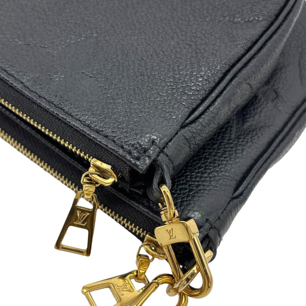 LOUIS VUITTON Multi Pochette Accessoires Monogram Empreinte Leather Crossbody Bag Black