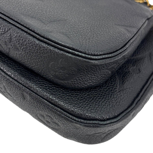 LOUIS VUITTON Multi Pochette Accessoires Monogram Empreinte Leather Crossbody Bag Black