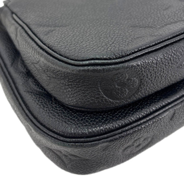 LOUIS VUITTON Multi Pochette Accessoires Monogram Empreinte Leather Crossbody Bag Black