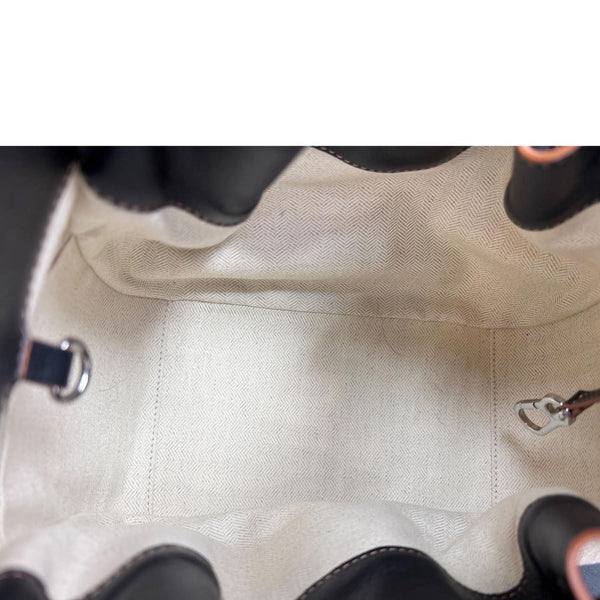 LOEWE Hammock Canvas and Leather Shoulder Bag Cream