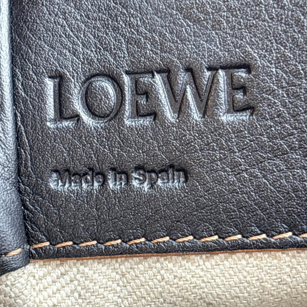 LOEWE Hammock Canvas and Leather Shoulder Bag Cream