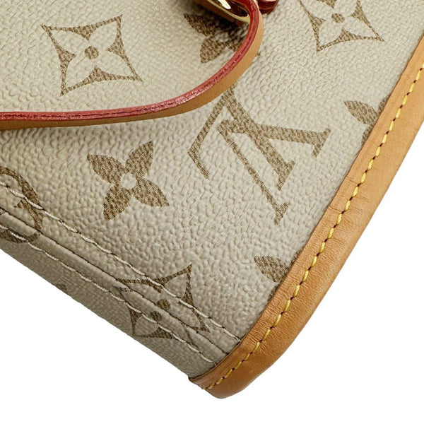 LOUIS VUITTON Neverfull MM Monopaname Canvas Tote Bag Beige Ocher