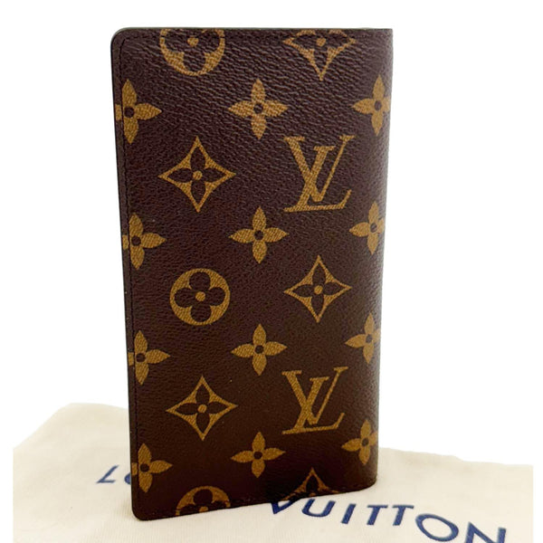 LOUIS VUITTON Pocket Agenda Cover Monogram Canvas Bifold Wallet Brown