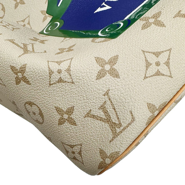 LOUIS VUITTON Neverfull MM Monopaname Canvas Tote Bag Beige Ocher