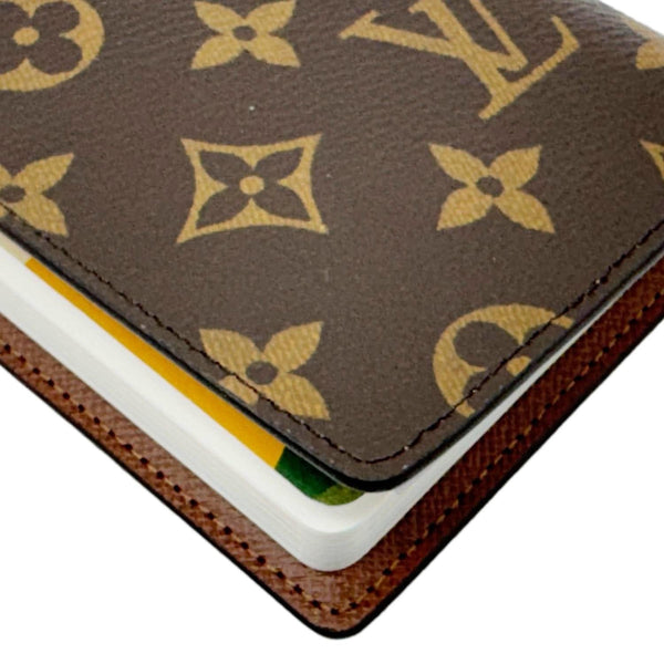 LOUIS VUITTON Pocket Agenda Cover Monogram Canvas Bifold Wallet Brown