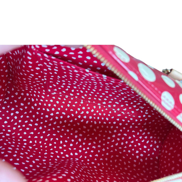 LOUIS VUITTON Papillon Yayoi Kusama Infinity Dots Monogram Vernis Dots Satchel Bag Red