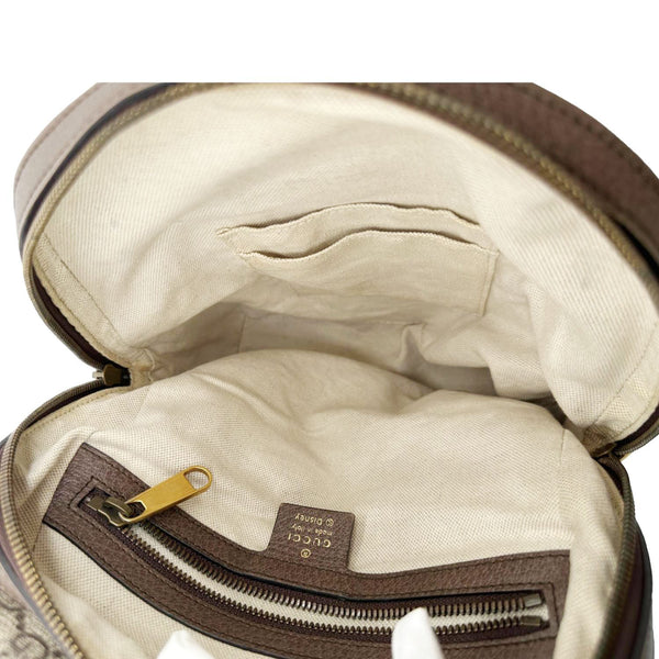 GUCCI x Disney Ophidia Dome Web GG Supreme Three Little Pigs Canvas Backpack Beige