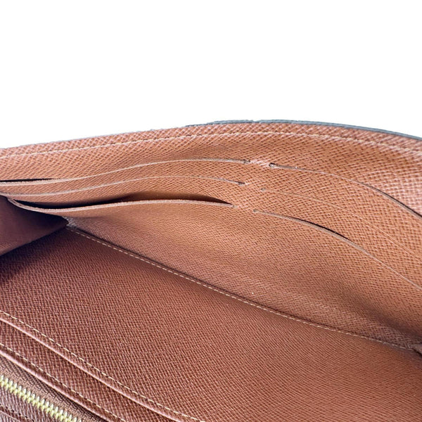 LOUIS VUITTON Sarah Monogram Canvas Wallet Brown