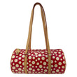 LOUIS VUITTON Papillon Yayoi Kusama Infinity Dots Monogram Vernis Dots Satchel Bag Red