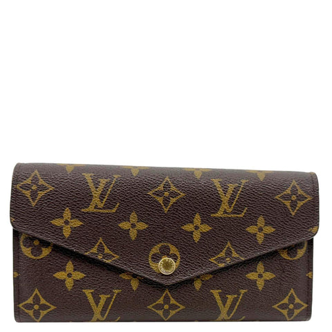 LOUIS VUITTON Sarah Monogram Canvas Wallet Brown