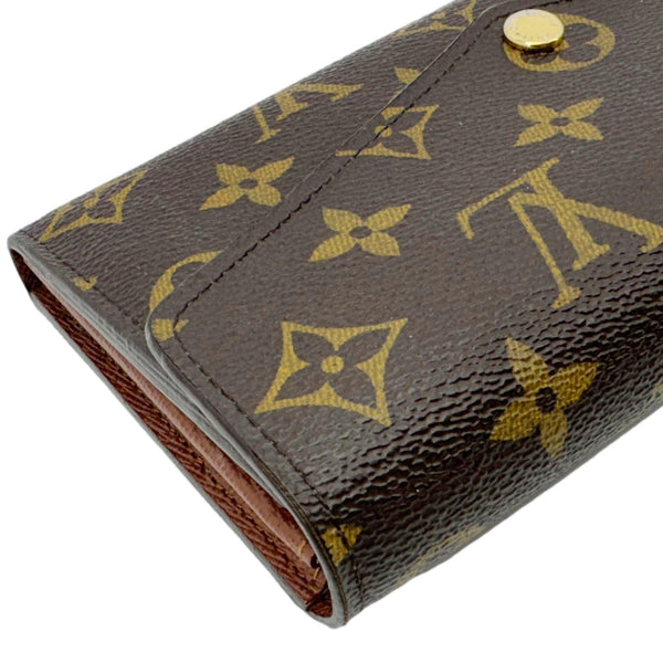 LOUIS VUITTON Sarah Monogram Canvas Wallet Brown