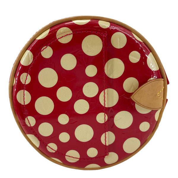 LOUIS VUITTON Papillon Yayoi Kusama Infinity Dots Monogram Vernis Dots Satchel Bag Red
