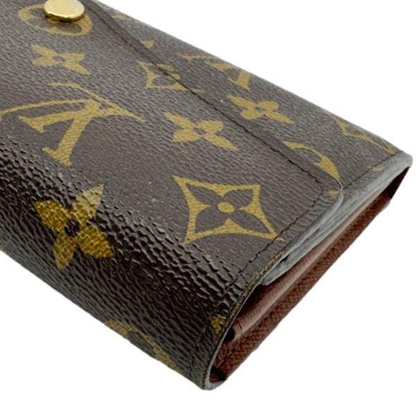 LOUIS VUITTON Sarah Monogram Canvas Wallet Brown