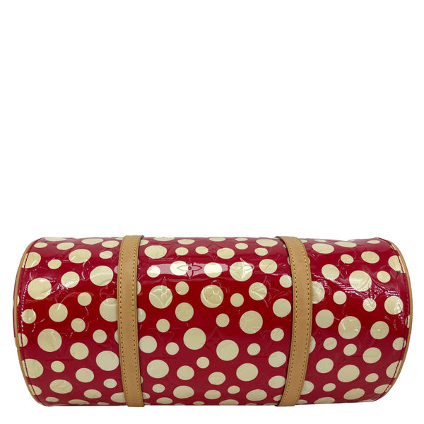LOUIS VUITTON Papillon Yayoi Kusama Infinity Dots Monogram Vernis Dots Satchel Bag Red