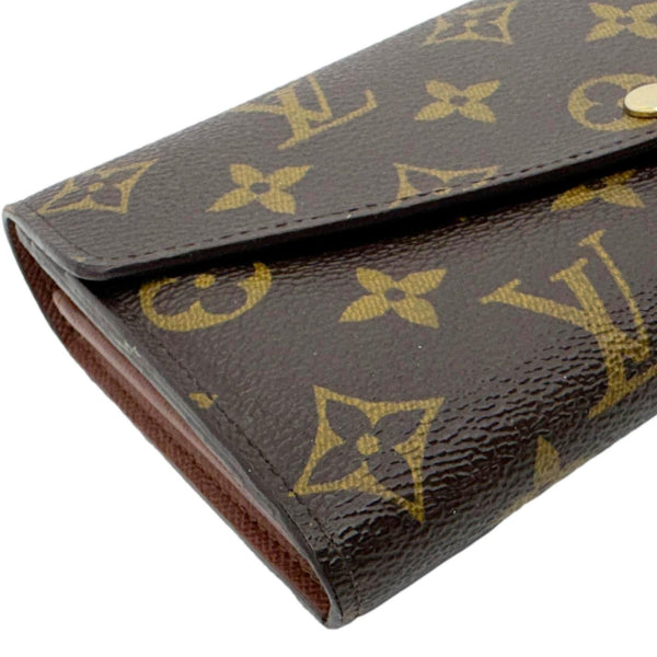 LOUIS VUITTON Sarah Monogram Canvas Wallet Brown