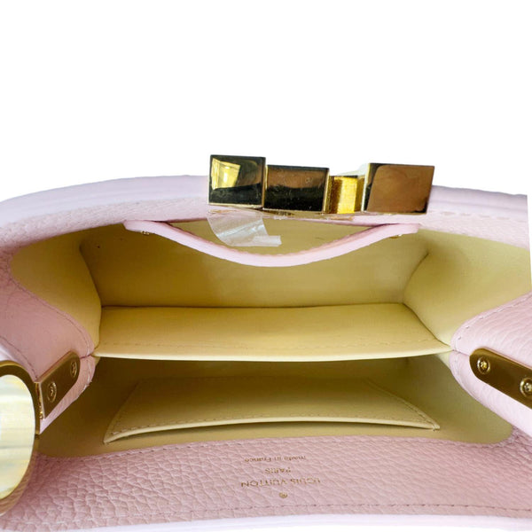 LOUIS VUITTON Capucines BB Taurillon Leather Crossbody Bag Pink