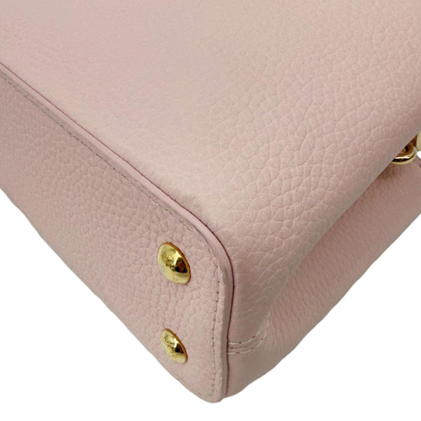 LOUIS VUITTON Capucines BB Taurillon Leather Crossbody Bag Pink