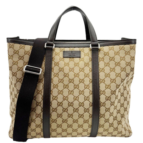 GUCCI Joy Large GG Supreme Canvas Shopping Tote Bag Beige 449169