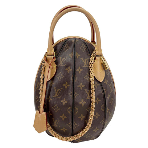 LOUIS VUITTON LV Egg Souple Monogram Canvas Shoulder Bag Brown