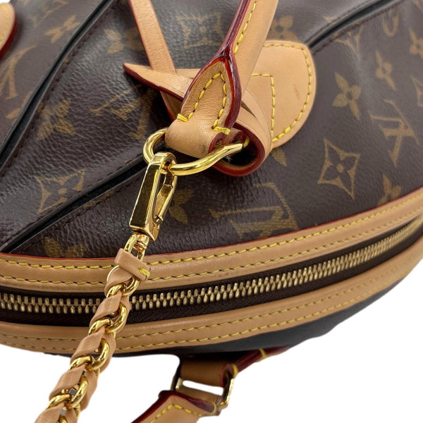 LOUIS VUITTON LV Egg Souple Monogram Canvas Shoulder Bag Brown