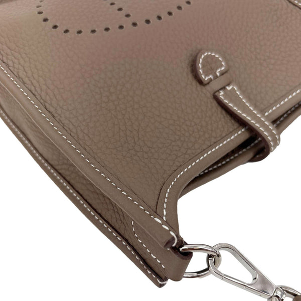 HERMES Evelyne TPM 16 Clemence Leather Shoulder Bag Brown