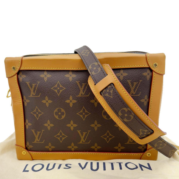 LOUIS VUITTON Soft Trunk Monogram Canvas Shoulder Bag Brown