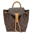 LOUIS VUITTON Montsouris BB Monogram Canvas Leather Backpack Bag Brown