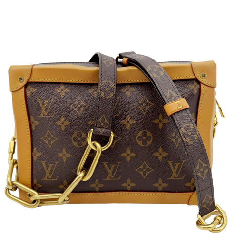 LOUIS VUITTON Soft Trunk Monogram Canvas Shoulder Bag Brown