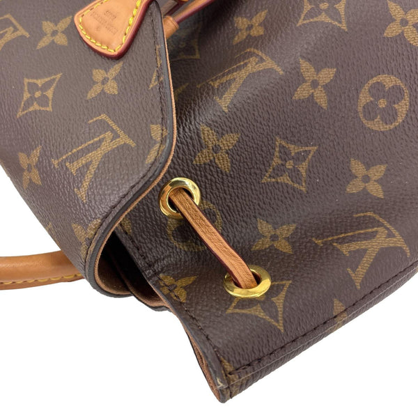 LOUIS VUITTON Montsouris BB Monogram Canvas Leather Backpack Bag Brown