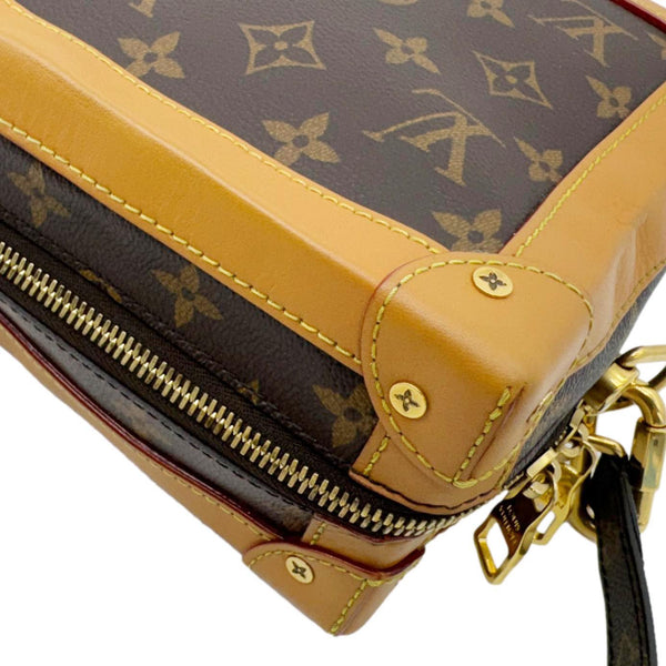 LOUIS VUITTON Soft Trunk Monogram Canvas Shoulder Bag Brown