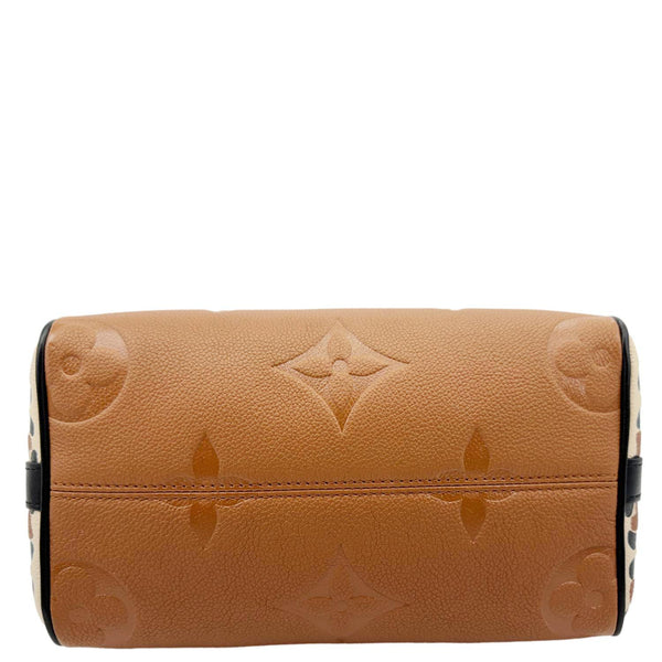 LOUIS VUITTON Speedy 25 Bandouliere Wild at Heart Monogram Empreinte Shoulder Bag Camel
