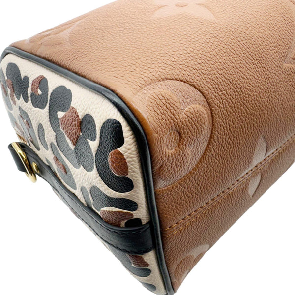 LOUIS VUITTON Speedy 25 Bandouliere Wild at Heart Monogram Empreinte Shoulder Bag Camel