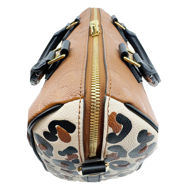 LOUIS VUITTON Speedy 25 Bandouliere Wild at Heart Monogram Empreinte Shoulder Bag Camel