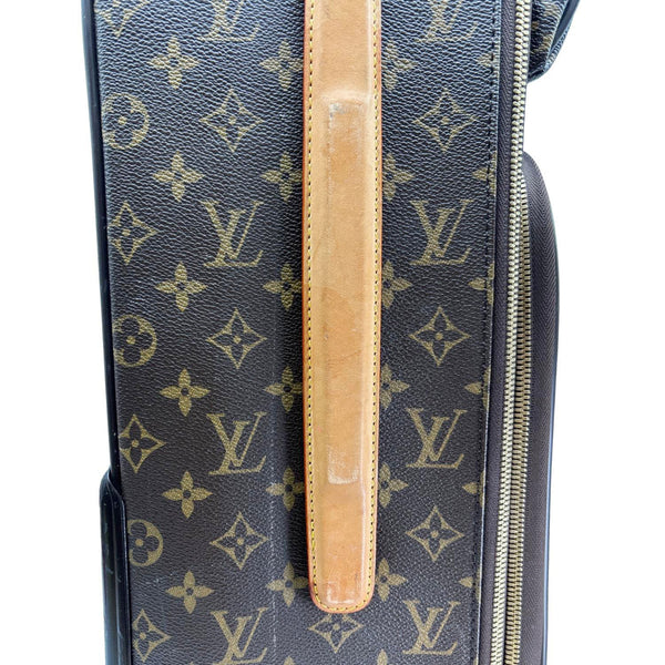 LOUIS VUITTON Pegase 55 Monogram Canvas Business Suitcase Travel Bag Brown