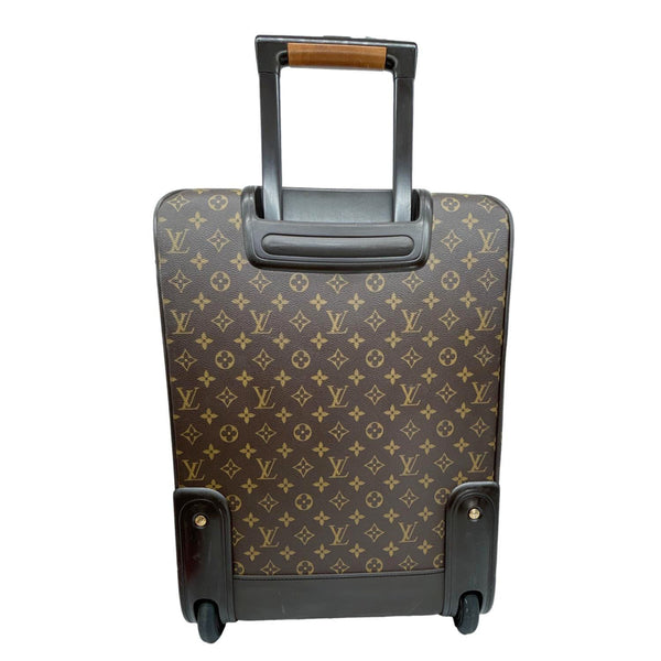 LOUIS VUITTON Pegase 55 Monogram Canvas Business Suitcase Travel Bag Brown