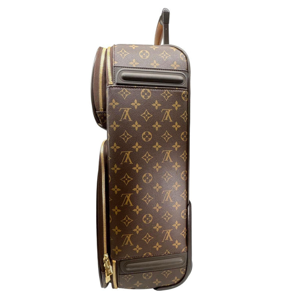 LOUIS VUITTON Pegase 55 Monogram Canvas Business Suitcase Travel Bag Brown
