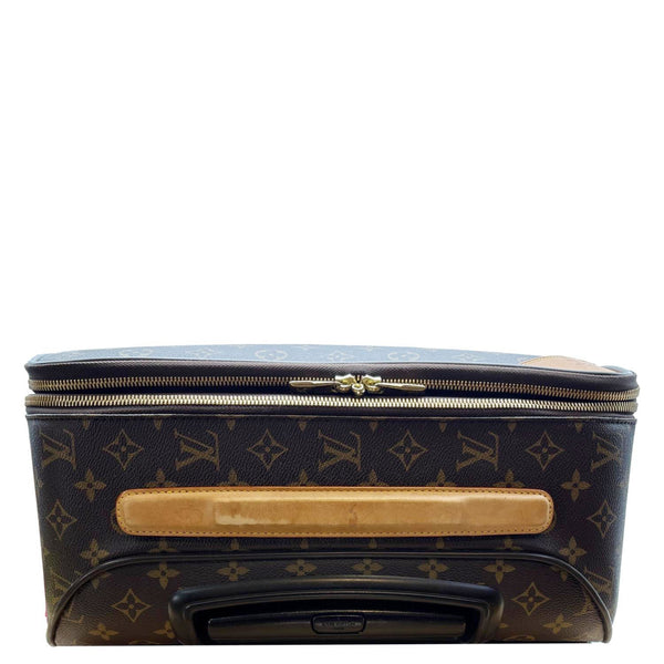 LOUIS VUITTON Pegase 55 Monogram Canvas Business Suitcase Travel Bag Brown