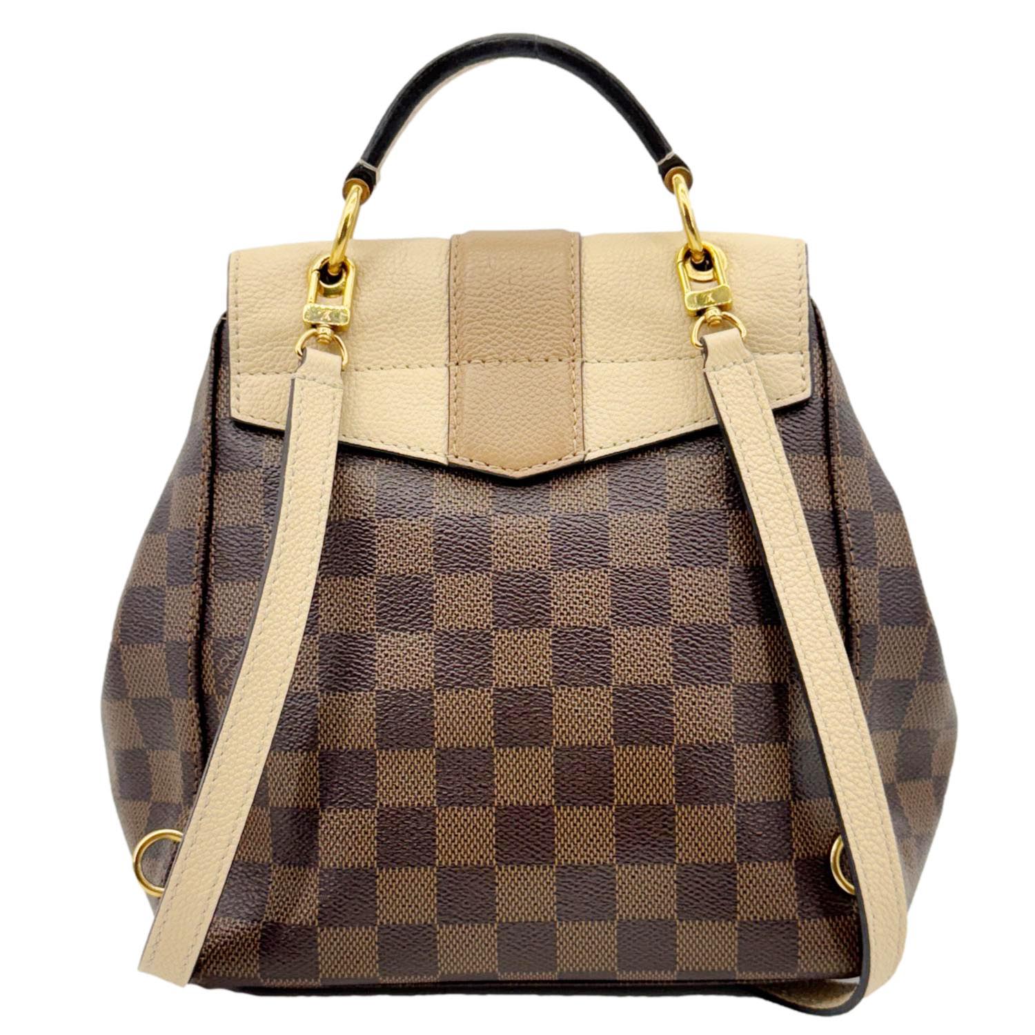 LOUIS VUITTON Clapton Damier Ebene Backpack Bag Beige LOUIS VUITTON Clapton Damier Ebene Backpack Bag Beige