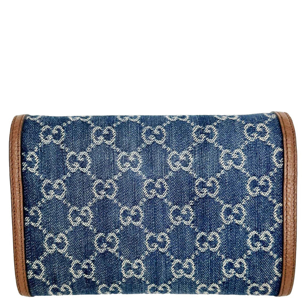 GUCCI Dionysus Mini GG Denim Chain Wallet Crossbody Bag Blue 401231