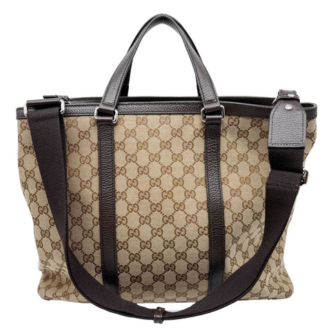 GUCCI Joy Large GG Supreme Canvas Shopping Tote Bag Beige 449169
