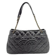 CHANEL Timeless CC Soft Quilted Caviar Leather Tote Bag Black