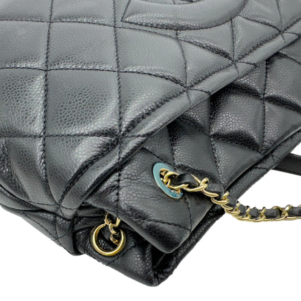 CHANEL Timeless CC Soft Quilted Caviar Leather Tote Bag Black