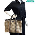 GUCCI Joy Large GG Supreme Canvas Shopping Tote Bag Beige 449169
