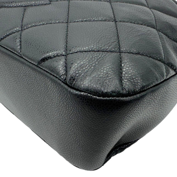 CHANEL Timeless CC Soft Quilted Caviar Leather Tote Bag Black