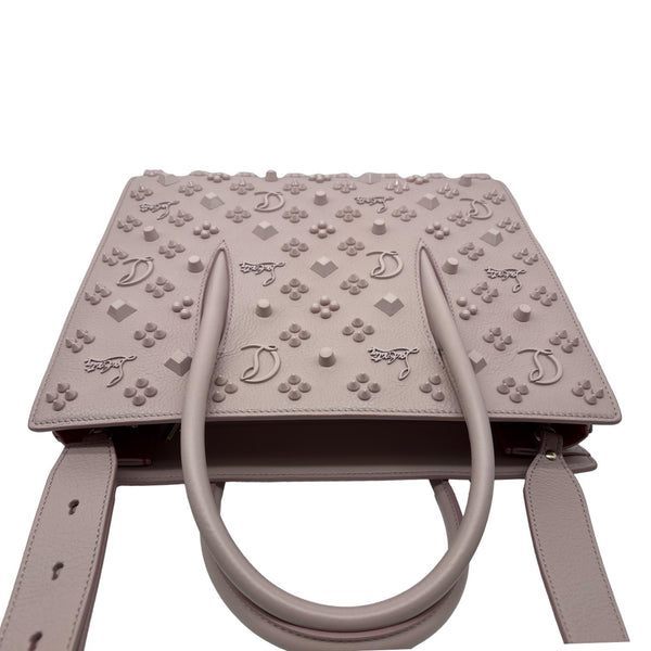 CHRISTIAN LOUBOUTIN Paloma Medium Calfskin Leather Top Handle Crossbody Bag Pink